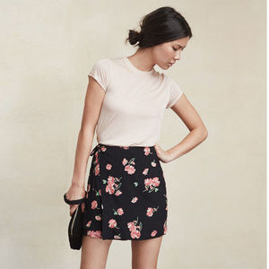 Reformation “Clifton” wrap mini skirt — NWOT